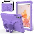 thumbnail image 1 of Allytechgroup iPad 9th 8th 7th Gen Case 10.2", Butterfly Design Kids Friendly Shockproof Kickstand EVA Shoulder Strap Bumper Lightweight Case for Apple iPad 10.2" 202021/2020/2019, Lightpurple, 1 of 8