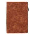 thumbnail image 1 of Allytechgroup for iPad (A16) 11th Gen 11" 2025/ iPad 10th Generation Case 2022 10.9", Premium Embossed PU Leather Folio Stand Card Slots Wallet Case with Pen Holder Case for iPad 10/ iPad 11, Brown, 1 of 5