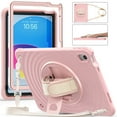 thumbnail image 1 of Allytechgroup for iPad (A16) 11th Generation 11 Inch 2025 Case, iPad 10th Generation 10.9 inch 2022 Case, 360 Rotating Hand Strap & Shoulder Strap & kickstand Shockproof Back Cover Case, Pink, 1 of 11