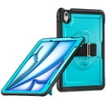 thumbnail image 1 of Allytechgroup iPad Air 11" Case M3 M2 2025/2024, Rotating Kickstand Shockproof Hand Strap + Shoulder Strap Drop Protection Rugged Case for Apple iPad Air 11 inch 2025/2024, Lightblue, 1 of 12