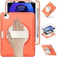 thumbnail image 1 of Allytechgroup iPad Air 11 Inch 2025/2024 Case with Pencil Holder, Military Grade Shockproof Kickstand Handle Strap Anti-Scratch Kids Friendly Bumper Tablet Case Cover for Apple iPad Air 11" M3 M2, 1 of 11
