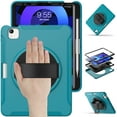 thumbnail image 1 of Allytechgroup iPad Air 11 Inch 2025/2024 Case with Pencil Holder, Military Grade Shockproof Kickstand Handle Strap Anti-Scratch Kids Friendly Bumper Tablet Case Cover for Apple iPad Air 11" M3 M2, 1 of 11