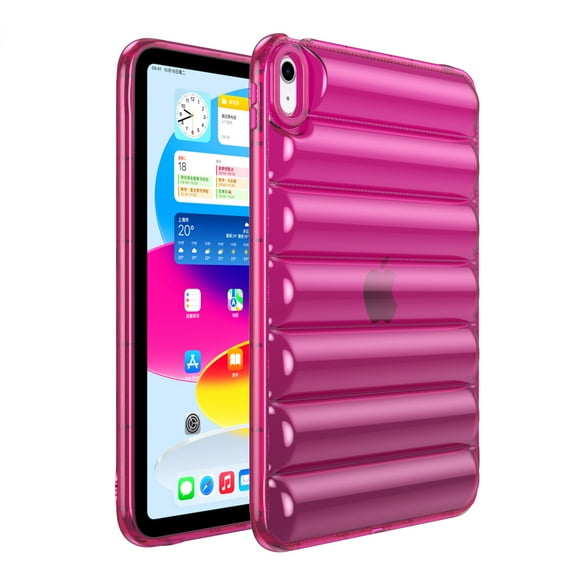 Allytechgroup iPad Air 11 Inch Case M3 M2 2025/2024, Clear Flexible TPU Anti-Scratch Bumper Rugged Shockproof Protective Transparent Tablet Case Cover for Apple iPad Air 11" 2025/2024, Rose