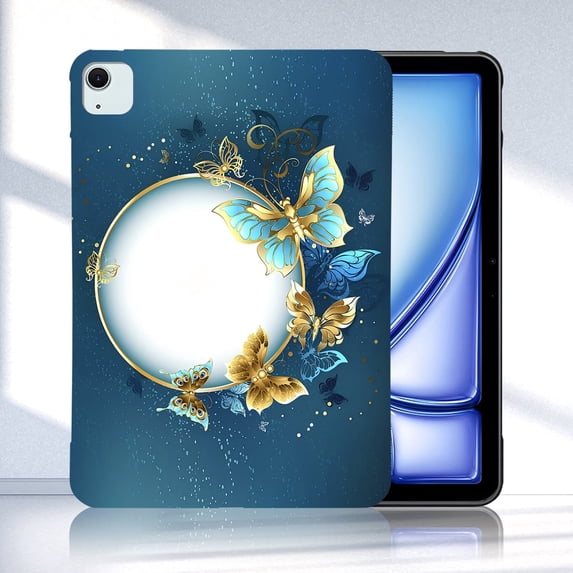 Allytechgroup iPad Air 11 M4 M3 M2 2026/2025/2024 Case, Ultra Slim Fit TPU Stylish Back Cover Shockproof Anti-Scratch Bumper Protective Tablet Case for iPad Air 11", Butterfly