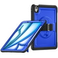 thumbnail image 1 of Allytechgroup iPad Air 13" Case M3 M2 2025/2024, Rotating Kickstand Shockproof Hand Strap + Shoulder Strap Drop Protection Rugged Case for Apple iPad Air 13 inch 2025/2024, Darkblue, 1 of 12