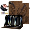thumbnail image 1 of Allytechgroup iPad Air 13 Inch 2025 2024 Case, Stylish Big Butterfly Design PU Leather Smart Cover Auto Sleep Wake Pencil Holder Flip Stand Shockproof Bumper Case for Apple iPad Air 13" M3 M2,Brown, 1 of 9