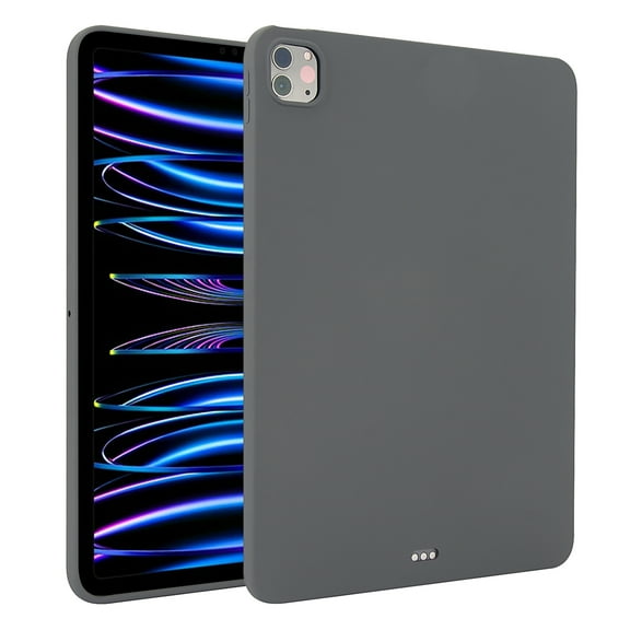 Allytechgroup iPad Air 13 Inch M2 Case 2024, Ultra Slim Thin Lightweight Soft Silicone Back Shell Bumper Shockproof Protective Case Cover for Apple iPad Air 13 Inch M4 2024, Grey