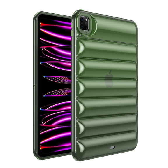 Allytechgroup iPad Air 3 10.5" Case 2019, Clear Flexible TPU Anti-Scratch Bumper Rugged Shockproof Protective Transparent Case Cover for Apple iPad Air 3rd Gen 10.5" 2019, Green