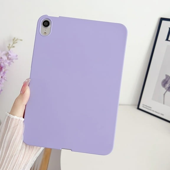 Allytechgroup iPad Air 3 10.5" Case, iPad Pro 10.5" Case, Ultra Slim Fit Shockproof Bumper Anti-Scratch Soft Silicone Back Cover Case for Apple iPad Air 3rd Gen. iPad Pro 10.5", Purple