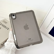 Allytechgroup for iPad Mini 7th 6th Case, Ultra Slim Fit Shell Lightweight Translucent Pen Holder Shockproof Anti-Scratch Tablet Case Cover for iPad Mini 7th 6th Generation, Black