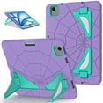 thumbnail image 1 of Allytechgroup iPad Pro 11 2024 Case, Cute Stylish Design Kids Friendly Rugged Kickstand Lightweight Silicone PC Case with Pencil Holder for Apple iPad Pro 11 Inch 2024, Purple+Green, 1 of 8