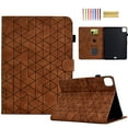 thumbnail image 1 of Allytechgroup iPad Pro 11 Case 2022/2021/2020/2018, Rhomb Pattern Flip Cover Kickstand Bumper Auto Sleep Wake Shockproof Retro Anti-Scratch Case Cover for Apple iPad Pro 11 1st 2nd 3rd 4th Gen,Brown, 1 of 10