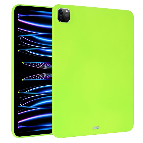 Allytechgroup iPad Pro 11 Inch M4 Case 2024, Ultra Slim Thin Lightweight Soft Silicone Back Shell Bumper Shockproof Protective Case Cover for Apple iPad Pro 11 Inch M4 2024 5th Gen, Fluorescentgreen