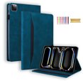 thumbnail image 1 of Allytechgroup iPad Pro 11 M4 2024 Case, Business Type Book Cover with Front Pocket Auto Sleep Wake Protective Kickstand Shockproof Bumper Case for Apple iPad Pro 11 Inch 2024, Blue, 1 of 7