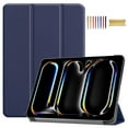 thumbnail image 1 of Allytechgroup iPad Pro 11 M4 2024 Case, Slim Flip Smart Cover Auto Sleep Wake Multi Angle Veiwing Stand Shockproof Case for Apple iPad Pro 11 inch 2024, Darkblue, 1 of 7