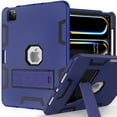 thumbnail image 1 of Allytechgroup for iPad Pro 11 M5 M4 2025 2024 Case with Pencil Holder, Heavy Duty Rugged Protective Case with Kickstand, Shock-Absorbent PC+TPU Cover for iPad Pro 11 2024/2025,Navyblue, 1 of 7