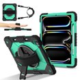 thumbnail image 1 of Allytechgroup iPad Pro 13 Inch 2024 Case Cover with Pencil Holder, Rugged Protection with Kickstand & Hand Strap Heavy Duty Shockproof Kids Friendly Case for Apple iPad Pro 13 M4 2024, Mint, 1 of 8