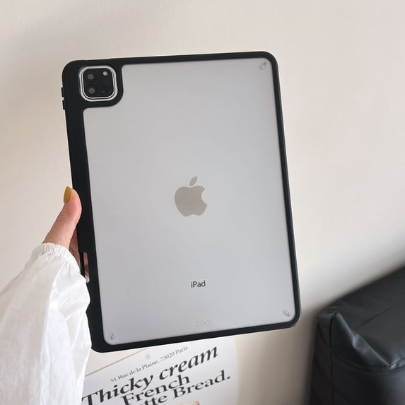 Allytechgroup for iPad Pro 13 Inch Case 2024 (M4), Not Yellowing Slim Tablet Case with Pen Holder Support Wireless Charging Shockproof Protective for Apple iPad Pro 13 2024, Black