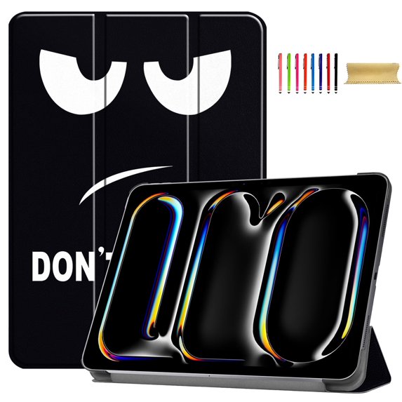 Allytechgroup iPad Pro 13 M4 2024 Case, Slim Flip Smart Cover Auto Sleep Wake Multi Angle Veiwing Stand Shockproof Case for Apple iPad Pro 13 inch 2024, Don't Touch
