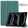 thumbnail image 1 of Allytechgroup iPad Pro 13 M4 2024 Case, Slim Flip Smart Cover Auto Sleep Wake Multi Angle Veiwing Stand Shockproof Case for Apple iPad Pro 13 inch 2024, Darkgreen, 1 of 7