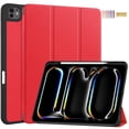 thumbnail image 1 of Allytechgroup iPad Pro 13 M4 2024 Case, Slim Flip Smart Cover Auto Sleep Wake with Pencil Holder Multi Angle Veiwing Stand Shockproof Case for Apple iPad Pro 13 inch 2024,Red, 1 of 9
