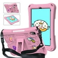 thumbnail image 1 of iPad mini 6th 7th Gen Case for Kids, Soft EVA Rubber Shoulder Strap Kickstand Children Friendly Anti-Scratch Shockproof Bumper Case Cover for Apple iPad mini 6 7 8.3" 2021/2024, Pink, 1 of 7
