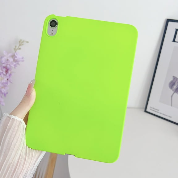 Allytechgroup iPad mini 6th 7th Gen Case, Ultra Slim Fit Shockproof Bumper Anti-Scratch Soft Silicone Back Cover Case for Apple iPad Mini 6 7 2021/2024 8.3", Fluorescentgreen