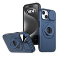 thumbnail image 1 of Allytechgroup for iPhone 11 Case with 360° Rotatable Ring Holder, [Sliding Camera Cover] [Compatible MagSafe] [Military Grade Tested] Anti-Fingerprint Slim Magnetic Case Cover, Blue, 1 of 6