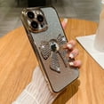 thumbnail image 1 of Allytechgroup Shockproof Butterfly Bling Glitter Case Cover Cell Phone Case for Apple iPhone 11, Gold, 1 of 9
