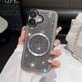 thumbnail image 1 of Allytechgroup For iPhone 11 Case with Magnetic, Luxury Sparkly Diamond Rhinestones with Wrist Strap Chain Women Girls Shockproof Bumper Protective Cover For iPhone 11, Gray, 1 of 1