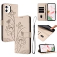 thumbnail image 1 of Allytechgroup for iPhone 11 Flip Wallet Case, Slim PU Leather Protective Case Cover with Credit Card Slot & Cash Slot Shock-Absorbent TPU Anti-Scratch Stand Bumper for Women Girls, Beige, 1 of 9