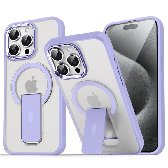 Allytechgroup iPhone 11 Pro Magnetic Case, Compatible with Magsafe Wireless Charging Support Bumper Shockproof Kickstand Translucent Matted Phone Case for Apple iPhone 11 Pro, Lavender