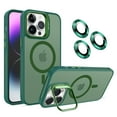 thumbnail image 1 of Allytechgroup iPhone 11 Pro Magnetic Case with Lens Protector, Lens Kickstand Matte Translucent Wireless Charging Shockproof Anti-Scratch Hard Cover Shell for Apple iPhone 11 Pro, Darkgreen, 1 of 13