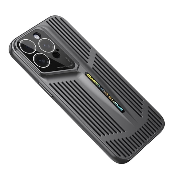 Allytechgroup iPhone 11 Pro Max Case Cover, Heat Dissipation Design Eletroplating Frame Rugged Shockproof Drop Protection Camera Lens Protective Phone Case for Apple iPhone 11 Pro Max, Black