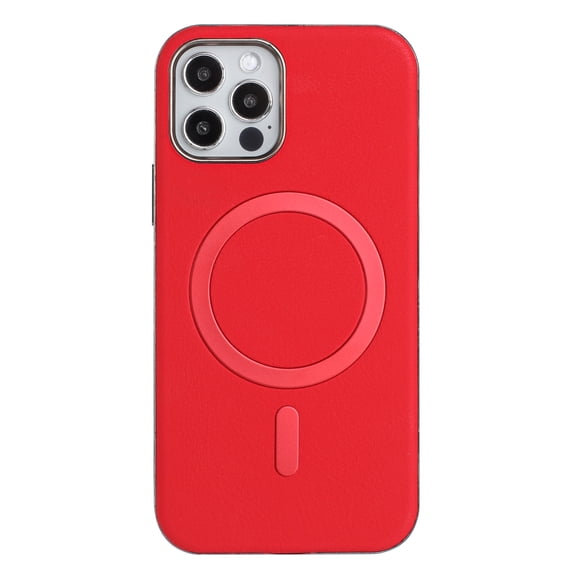 Allytechgroup iPhone 11 Pro Max Case with Magnetic Ring, Compatible with Magsafe Slim Back Cover Flannel Inner Lining Shockproof Protective Phone Case for Apple iPhone 11 Pro Max, Red
