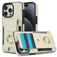 thumbnail image 1 of Allytechgroup iPhone 11 Pro Max Case with Wallet, Ring Holder Stand Cards Slots Cash Pocket Drop Protection Retro Leather Case for Girls Women for Apple iPhone 11 Pro Max, Apricot, 1 of 8