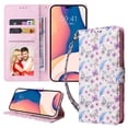 thumbnail image 1 of Allytechgroup RFID Blocking Shockproof Butterfly Flower Pattern PU Leather Wallet Cell Phone Case with Wrist Strap for Apple iPhone 11, Yellow, 1 of 7