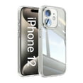 thumbnail image 1 of Allytechgroup iPhone 12 Case, Shockproof Bumper Slim Fit Clear Back Cover with Camera Lens Protector - Anti-Scratch Phone Case for Apple iPhone 12, White, 1 of 6