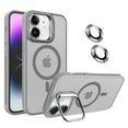 thumbnail image 1 of Allytechgroup iPhone 12 Magnetic Case with Lens Protector, Lens Kickstand Matte Translucent Wireless Charging Shockproof Anti-Scratch Hard Cover Shell for Apple iPhone 12, Gray, 1 of 13