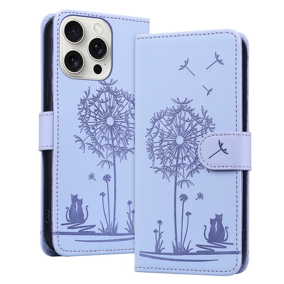 Allytechgroup for iPhone 12 Mini Case with Credit Card Slot, RFID Blocking PU Leather Flip Wallet Case for Women Girls Shockproof Protective Case Cover for iPhone 12 Mini, Lightpurple