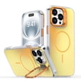thumbnail image 1 of Allytechgroup iPhone 12 Pro / 12 6.1" Case with Kickstand,Compatible with MagSafe Wireless Charging Military-Grade Drop Protection, Aluminum Buttons, Anti-Yellowing Shockproof Cover, Orange, 1 of 7