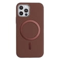 thumbnail image 1 of Allytechgroup iPhone 12 Pro Max Case with Magnetic Ring, Compatible with Magsafe Slim Back Cover Flannel Inner Lining Shockproof Protective Phone Case for Apple iPhone 12 Pro Max, Brown, 1 of 6