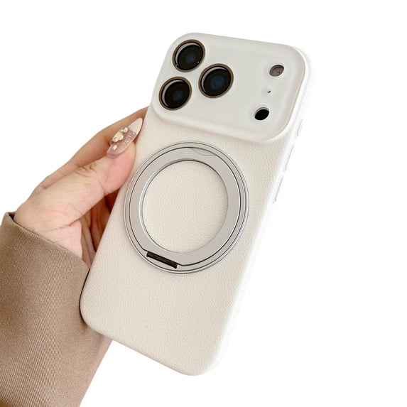 Allytechgroup iPhone 12 Pro Max Case with Magnetic Ring Holder, Compatible with Magsafe Rotating Kickstand Shock Resistant Rugged Hybrid Back Cover Case for iPhone 12 Pro Max, White