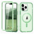 thumbnail image 1 of Allytechgroup iPhone 12 Pro Max Case with Screen Protector, Magnetic Back Cover Compatible with Magsafe Transparent Shockproof Drop Proof Phone Case for Apple iPhone 12 Pro Max, Green, 1 of 8