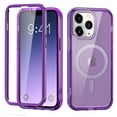 thumbnail image 1 of Allytechgroup iPhone 12 Pro Max Case with Screen Protector, Magnetic Back Cover Compatible with Magsafe Transparent Shockproof Drop Proof Phone Case for Apple iPhone 12 Pro Max, Darkpurple, 1 of 8