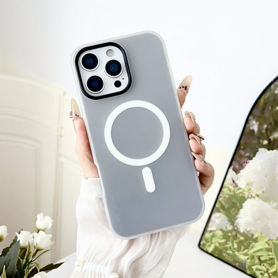 Allytechgroup iPhone 12 Pro Max Case, TPU Back Cover Compatible with Magsafe Slim Fit Bumper Rugged Protective Shock Resistant Phone Case for Apple iPhone 12 Pro Max, Black