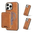 thumbnail image 1 of Allytechgroup for iPhone 12 Pro Max Phone Case with Card Holder [Compatible with Magsafe Wireless Charging] Slim PU Leather Magnetic Wallet Back Flip Case Soft TPU Bumper Shockproof Cover, Brown, 1 of 7