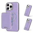 thumbnail image 1 of Allytechgroup for iPhone 12 Pro Max Phone Case with Card Holder [Compatible with Magsafe Wireless Charging] Slim PU Leather Magnetic Wallet Back Flip Case Soft TPU Bumper Shockproof Cover, Purple, 1 of 8