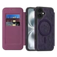 thumbnail image 1 of Allytechgroup iPhone 12 Pro Max Wallet Case Compatible with MagSafe, PU Leather Folio Card Holder RFID Blocking Shockproof Flip Cover Hidden Closure Phone Case for Apple iPhone 12 Pro Max, Purple, 1 of 8