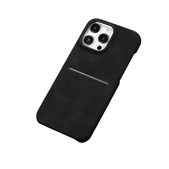 Allytechgroup Shockproof PU Leather Back Cover Case Cover Cell Phone Case for Apple iPhone 12, iPhone 12 Pro, Black